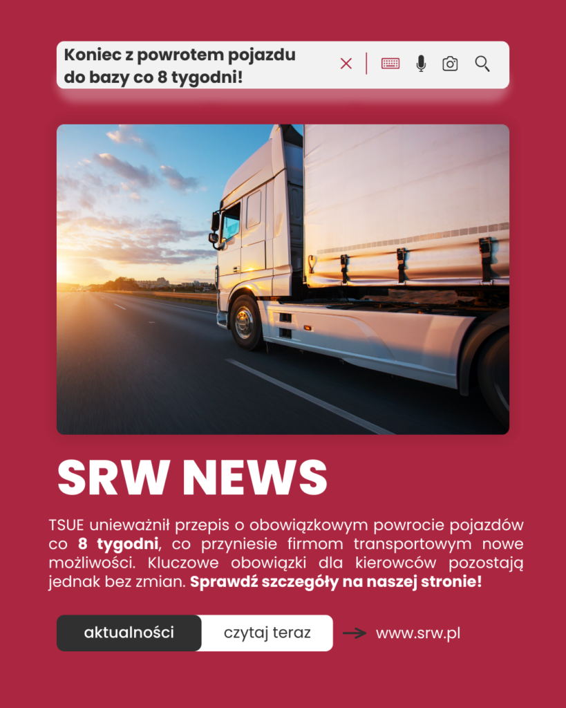 SRW_NEWS: KONIEC Z POWROTEM POJAZDU DO BAZY CO 8 TYGODNI!